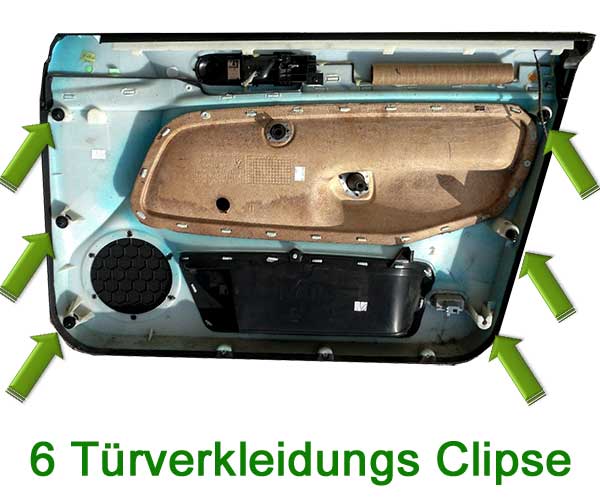 VW-Golf-4-Fahrerseite-Türverkleidung-Clipse