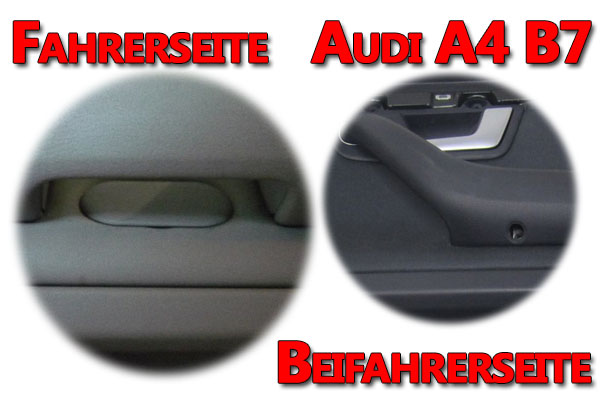 Audi A4 B7 Türverkleidung verborgene Schrauben