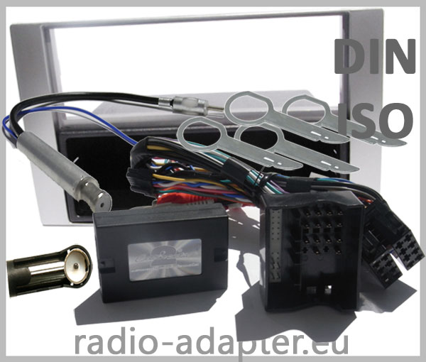 Ford Focus II Adapter für Lenkradfernbedienung mit Radioblenden Set Silber
