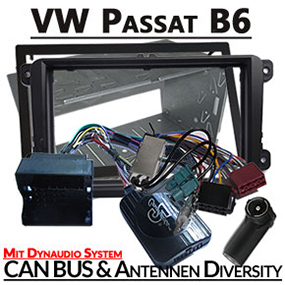 VW-Passat-B6-mit-Dynaudio-Einbauset-2-DIN-Adapter-für-Lenkradfernbedienung