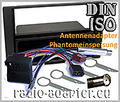 Ford Focus ab 2005 Autoradio Einbauset Radioblende schwarz + Radioadapter