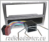 Opel Agila ab 2000 Radioblende silber Autoradio Einbauset