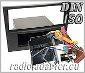 Opel Astra H Radioblende DIN mit Fach schwarz, Autoradio Einbauset