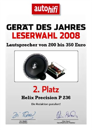 Helix P236 Gert des Jahres 2008