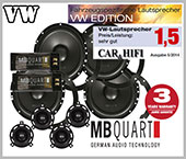 VW Golf VI Lautsprecher Set Testsieger für vorne und hinten