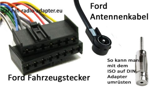 Radio Adapter Kabel ISO DIN Für FORD Escort