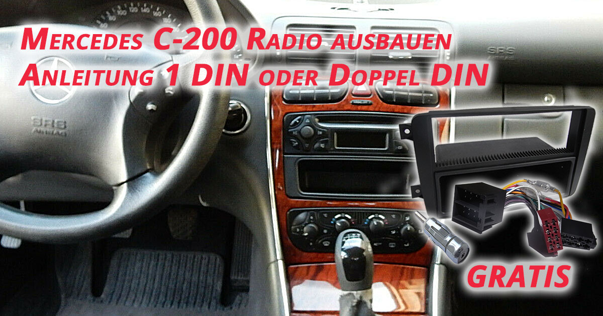 Debilitar propietario encima Mercedes C-200 Radio ausbauen Anleitung – Autoradio Einbau Tipps Infos  Hilfe zur Autoradio Installation