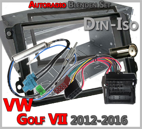 VW Golf VII Radioblenden Set 2010-2014 Doppel DIN