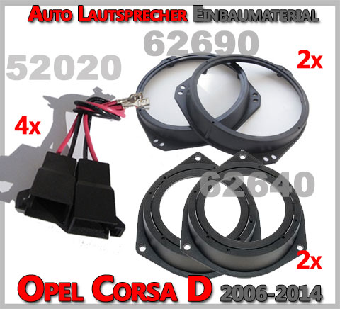 > Lautsprecheraufnahme Adapter passend für Opel Corsa D¹ 2006 