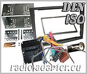 Opel Tigra dunkel grau Doppel DIN Radioblende, Blechrahmen, Radioadapter