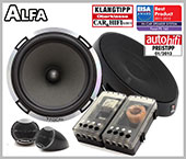Alfa 159 Lautsprecher Testsieger für beide vorderen Türen