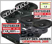 Seat Leon Testsieger Autolautsprecher, Verstärker, Soundpaket